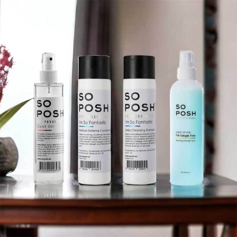 Lækkert og professionelt shampoosæt til at give pelsen den bedste pleje.