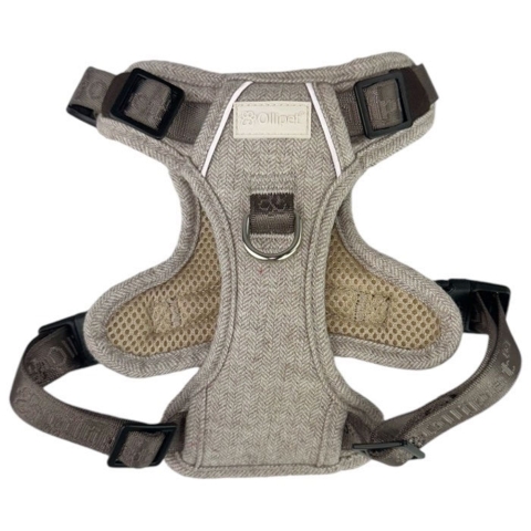 Ollipet Tweed H-sele med godt bryststykke og med reflekser