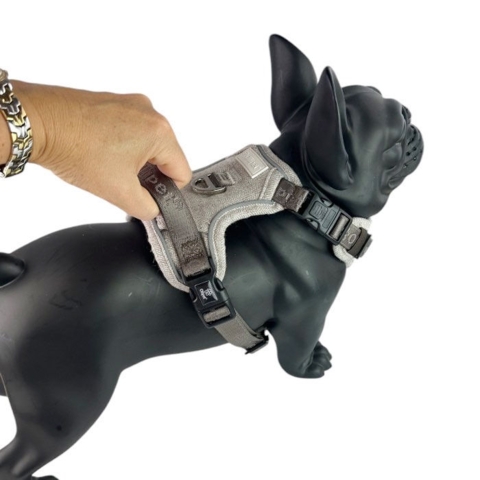 Ollipet Tweed H-sele med åbning ved halsen og brystet samt  godt greb