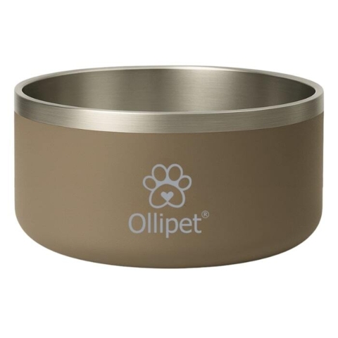 Moderne hundeskåle fra Ollipet i en lækker Mokka farve der passer ind i alle hjem.