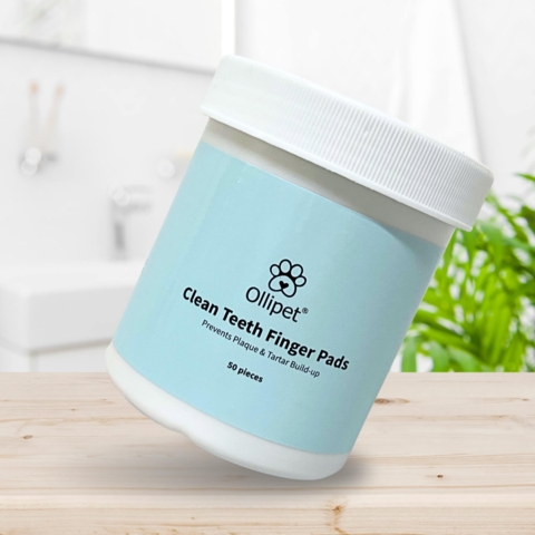 Ollipet Clean Teeth Finger Pads - forebygger plak og tandsten.