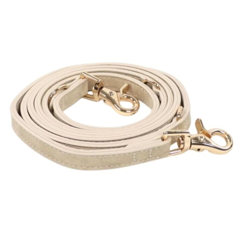 Snor hundesnor med flotte guldfarvede detaljer i flot lys sand farve.