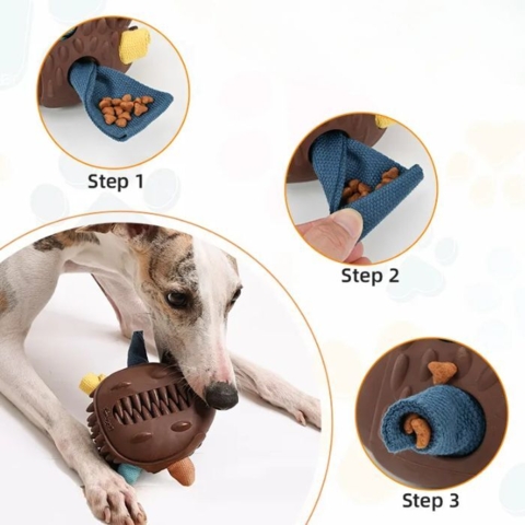 Gem godbidder indeni hundelegetøjet og giv hunden en udfordring