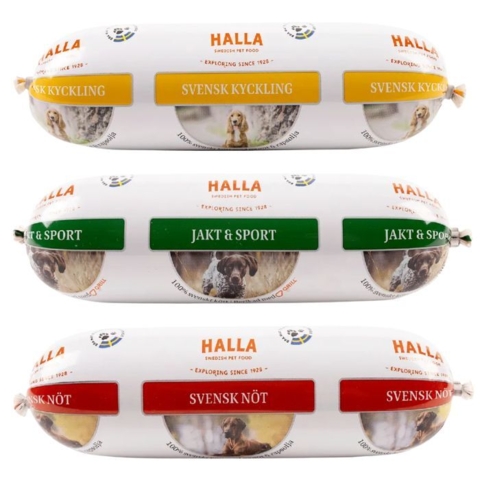 Vådfoder til hunde i flere varianter, fremstillet af svenske råvarer