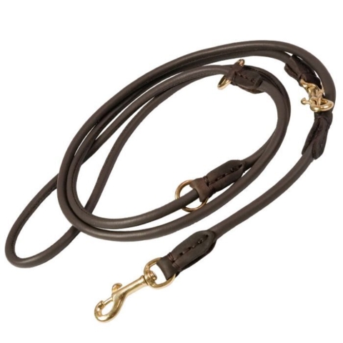 Blød og justerbar dressurline fremstillet i ægte læder