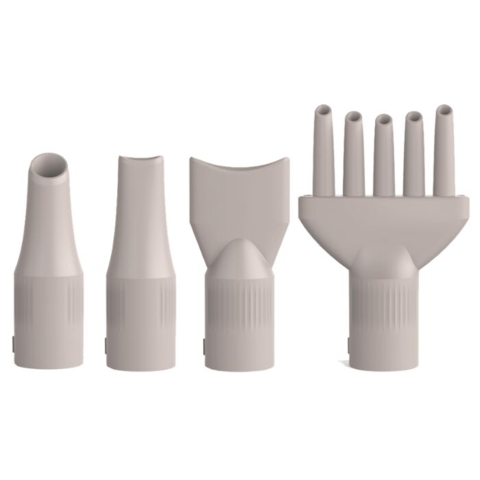 Fire specialdyser tilpasset alle pelstyper medfølger – fra korthåret til lang pels