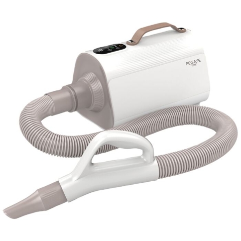 Kompakt og stilren blower med ergonomisk greb og fleksibel slange