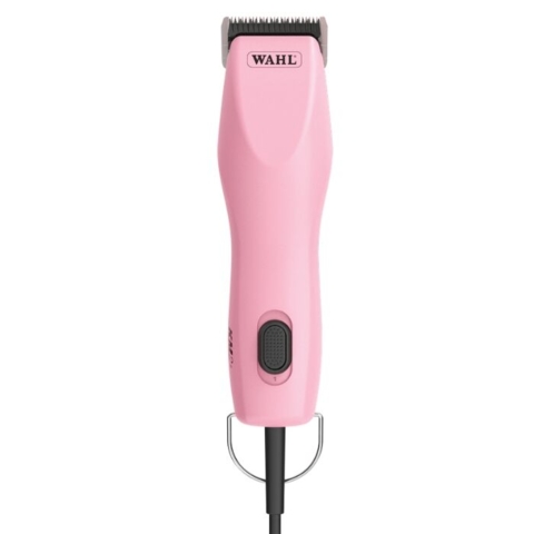Wahl KM2+ klippemaskine i lyserød – elegant design og høj ydeevne til hundeklipning