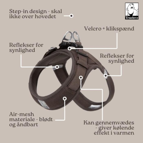 Smart sele fra TrueLove med gode funktioner til din hund