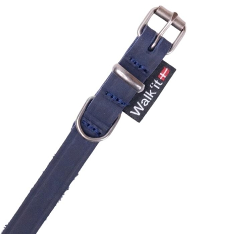 ET kvalitetshalsbånd i læder. Dette halsbånd sikrer at din hunds udstyr er moderne og stilfuldt.