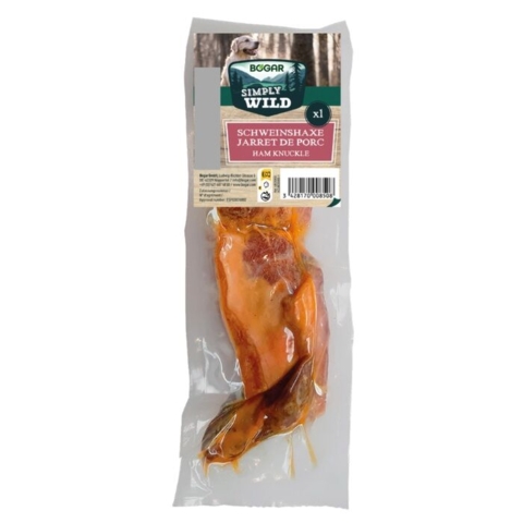 Naturligt tyggeben af tørret svinekød – perfekt til hundens tandpleje og aktivering