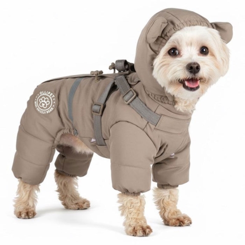 Ollipet Mini Grizzly Bear Flyverdragt med hætte