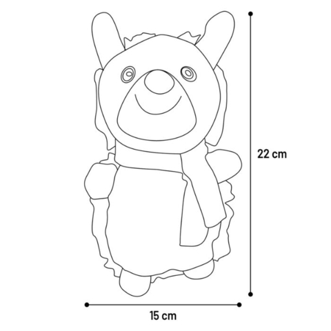 Hundebamse i et charmerende vinterdesign