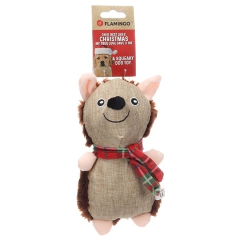 Julebamse til hunde, formet som et sødt pindsvin