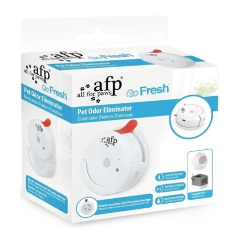 AFP Go Fresh Luftrenser til kæledyr er en kompakt og effektiv ionisator, der fjerner ubehagelige lugte fra kattebakken eller hundens soveområde