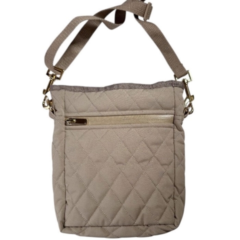 på bagsiden af denne godbidstaske er det lynlåslomme