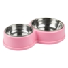 Dobbelt madskål | Stor og lille skål - lyserød