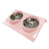 Ollipet Tilt Diner Dobbelt Madskål | Lyserød