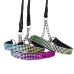 Ollipet Showline i rundsyet læder med "Rhinsten"