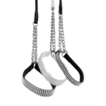 Ollipet Showline i rundsyet læder med "Hvide Rhinsten"