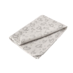 Hundetæppe i fleece | M. hjerter i grå