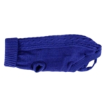 Hundesweater med snoet design i strik | Blå