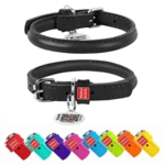 Waudog Rundsyet læder halsbånd