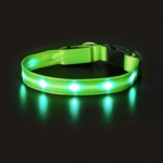 The Dots Collar | Halsbånd med 5-7 kraftige LEDs | Grøn