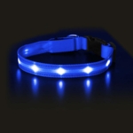 The Dots Collar | Halsbånd med 5-7 kraftige LEDs | Blå