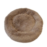 FLUFFY Donut hundeseng m. lynlåsHundekurv m. aftageligt betræk| Brun