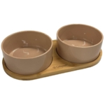 Pakketilbud | Ollipet Billy Latte Dobbelt Skålesæt