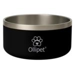 Smart mad- og vandskål fra Ollipet i flot sort farve. Kan gå i opvaskeren.