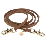 Flot brun hundesnor i lækkert læderlook fra Ollipet