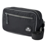 Sort bæltetaske med indbygget hundeposedispenser