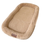 Denne plys-madras passer også ind i transporttasker - Khaki